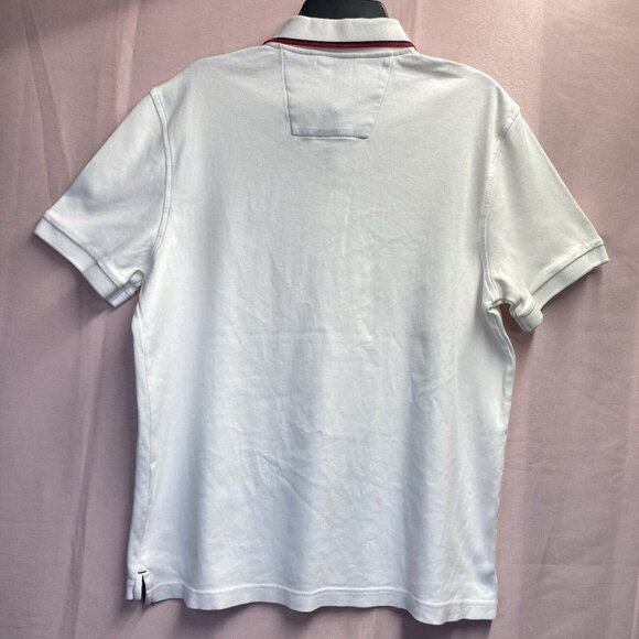 Nautica Classic Fit Short Sleeve Dual Tipped Collar Polo Shirt Men Medium White - Picture 7 of 16